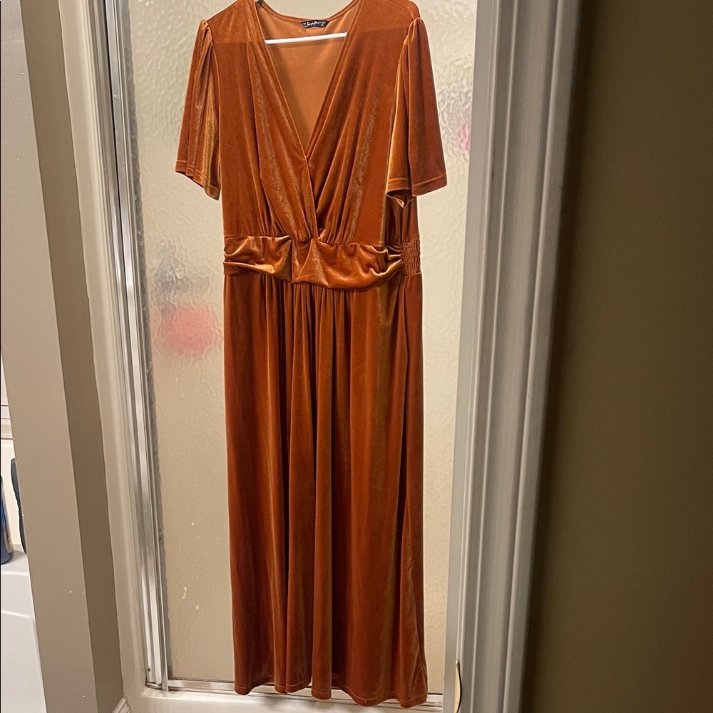 Elegant Burnt Orange Dress